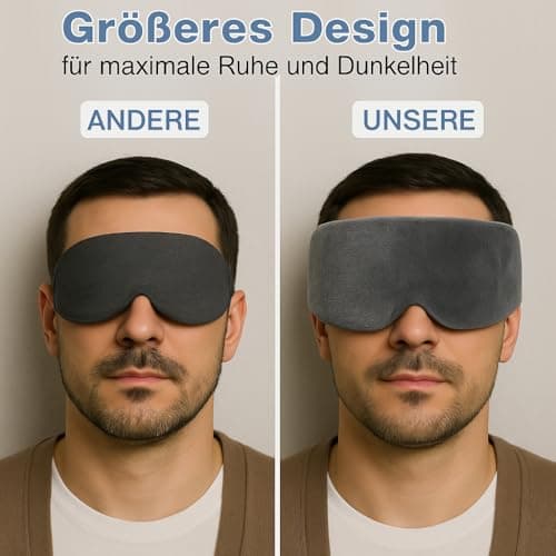 APOMOONS Grey Blindfold, Comfortable & Breathable Modal Cotton Blackout Sleep Mask Adjustable Blinder Blindfold Airplane, Eye Mask for Nighttime Travel or Naps - Unisex Design for Adults & Kids — view 4