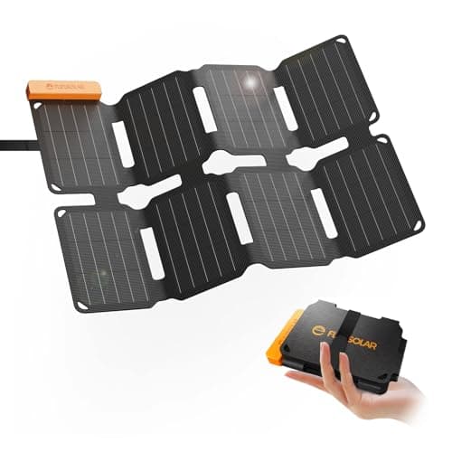 FlexSolar 25W Ultra-Portable Solar Panel Charger USB A/C Ports Lightweight