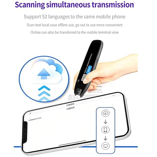 Scan Reader Pen for Dyslexia - 142 Language Translator with Real-Time Text-to-Speech & Scan to Text - Portable Reading Pen Smart Reading Aid for Elderly, Kids & Students — view 4