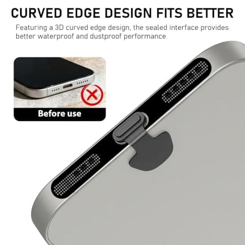 11pcs Phone Cleaning Kit with USB C Anti Dust Plug compatible with iPhone 17 Pro Max/16 Pro Max/15 Pro Max, Dustproof Charging Port Cover & Speaker Mesh & Cleaning Tools, Phone Accessories (Max Black) — view 4