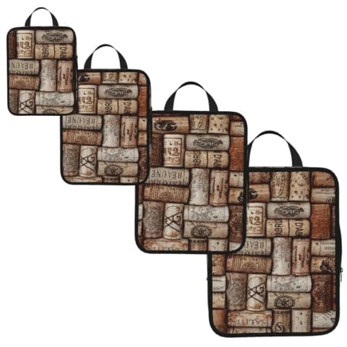Wine Cork Print Travel Packing Cubes Waterproof Compression Bags Portable Packing Bags For Suitcases — view 2