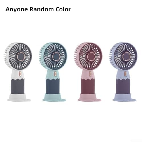 Axorafow Cartoon Handheld Fan Portable USB Rechargeable for mini Mobile Holder Silent Small Air Cooler for School Trip 16x8cm — view 5