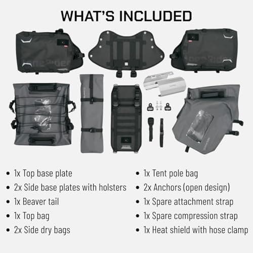 Lone Rider Rackless Motorcycle Saddlebag Panniers 70L Waterproof BMW GS Fit — view 3