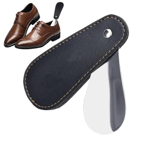 Small Shoe Horn, Shoehorn | Pocket Shoe Horn with PU Leather Cover - Shoe Helper Tool for Travel E, Boots Shoe Spoons for Men, Women and Children, The Design of the Shoe Horn Based on — view 6