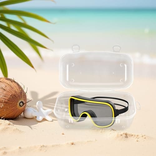 Veemoon Diving Mask Case Hard Protective Storage Box for Scuba Snorkeling Gear, Portable White Diving Gear Container for Swim and Travel — view 5