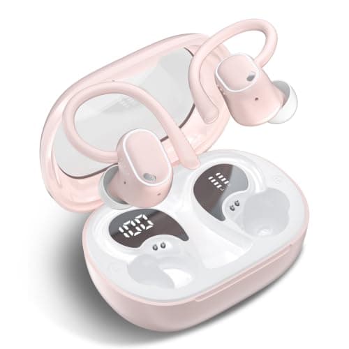 Wireless Earbuds Sports with EarHooks, HiFi Stereo Bluetooth 5.4 Headphones