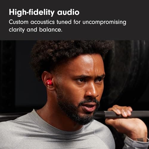 Beats Solo Buds — Wireless Bluetooth Earbuds | 18 Hours of Battery Life | Apple & Android Compatibility | Built-in Microphone - Transparent Red — view 3