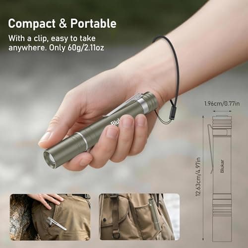 Blukar Mini Pen Torch Rechargeable-Super Bright Penlight with Pocket Clip — view 5