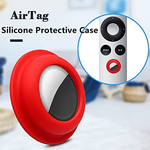 Air Tag Stick On Case for Apple Airtag Silicone Protective Holder Precisely for Apple AirTag Portable and Anti-scratch Apple Tracker Finder Tag Airtag Wallet Self Adhesive Mount. (Navy) — view 5