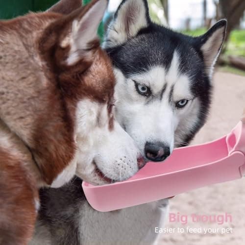 SOICTA Portable Dog Water Bottle for Walking 19 OZ or 12 OZ Portable Pet Water Bottles for Puppy Small Medium Large Dogs Water Dispenser Bowl Dog Accessories(19OZ Pink) — view 6