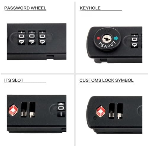 Xshelley Travel Locks TSA Approved Luggage Locks,Customs Combination Lock - Keyless, Portable Customs Code Travel Backpack Baggage Replacement Accessories — view 5