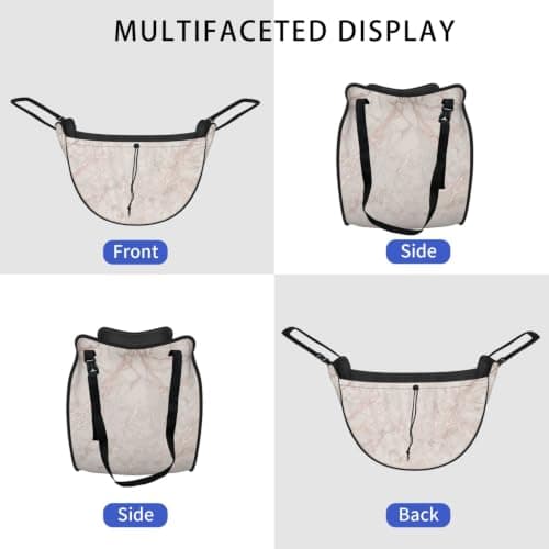Alliya Rose Gold Marble Car Seat Organizer Miscellaneous Sorting Bag Seat Backrest Bag — view 2