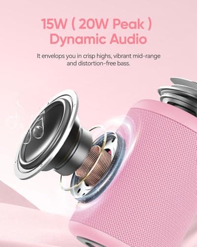 AY Portable Bluetooth Speaker with Lights, Powerful Crystal Clear Sound, IPX5 Waterproof, All Day Playtime, AUX&TF-Card Input, Bluetooth 5.3, TWS Paring, Small Wireless Speaker for Outdoor, Gift Ideas — view 2