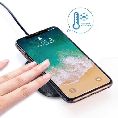 SENGiMC 15W Fast Wireless Charger Pad, Leather Surface, Supports Qi/QC3.0 USB Type-C, Portable Wireless Charger, Compatible with iPhone 16/15/14/13/12 & Samsung Galaxy S22/S21/S20/S10, for Travel. — view 6