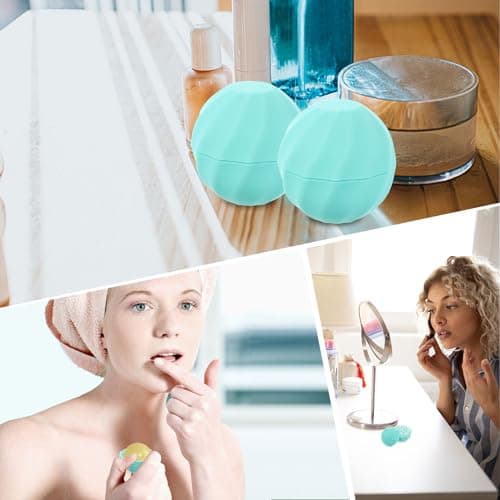 10 Pack Refillable Plastic Lip Balm Sphere Containers — view 4