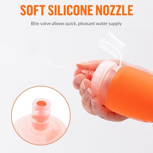 UTOBEST Soft Flask 500ml*2, Collapsible Hydration Water Bottle — view 5