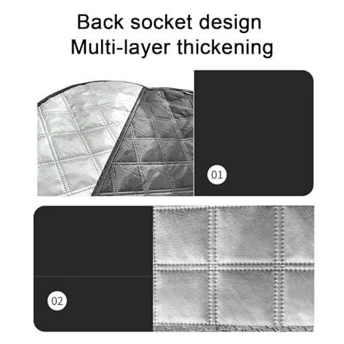 Heat Resistant Steering Wheel Cover - Aluminium Sun Protection | Automatic Heat and UV Protection for Summer Travels | Cover — view 5