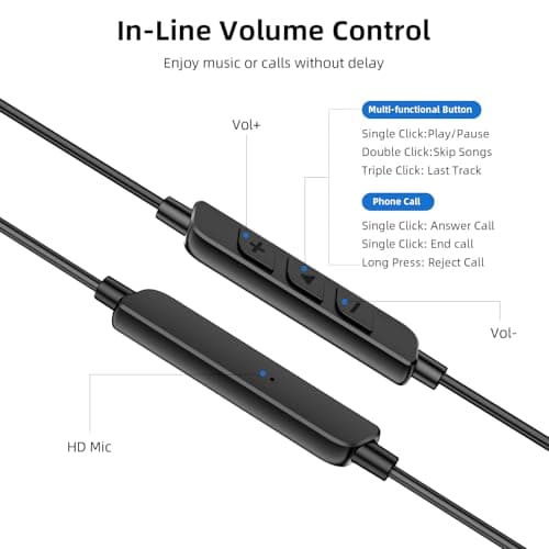 APETOO 3.5mm Open-Ear Headphones with Earhook Mic & Volume Control, 4.9ft — view 5