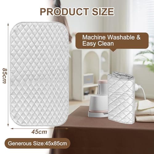 Ironing Mat, Foldable Portable Travel Ironing Pad for Tabletop & Bed, Heat Resistant & Non-Slip Iron Mat for Sewing, Steam Pressing, Compact Ironing Board for Home, Travel & Business Trips — view 3