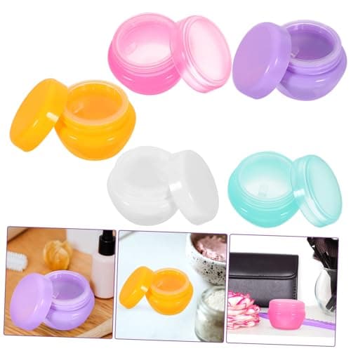10 Pack Travel Size Cream Jars 10g Plastic Refillable with Lids — view 3