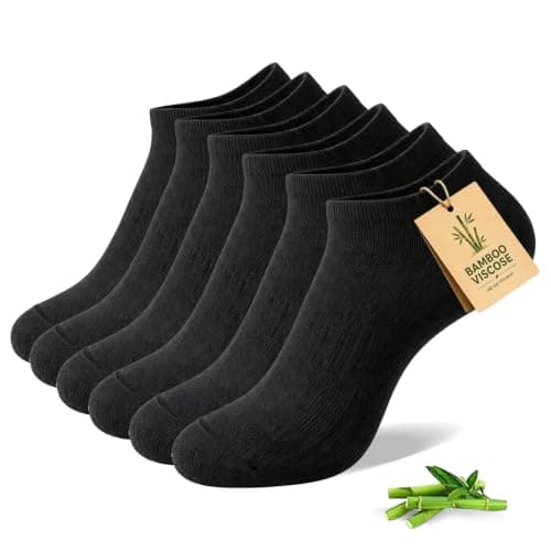 MAKABO Womens Bamboo Trainer Socks Low Cut Ankle Socks Breathable Seamless 6 Pack UK 5-9 Casual Sneakers Gift