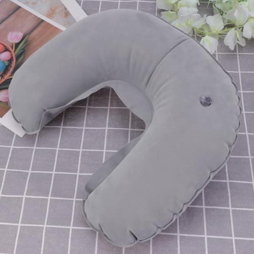 Veemoon Neck Pillow Pvc Flocking Inflatable U Shaped Travel Pillow — view 4
