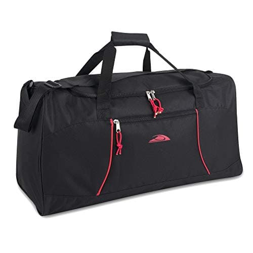 55 Litre Canvas Duffle Bags for Men & Women for Traveling, the Gym, and as Sports Equipment Bag/Organizer (Black)