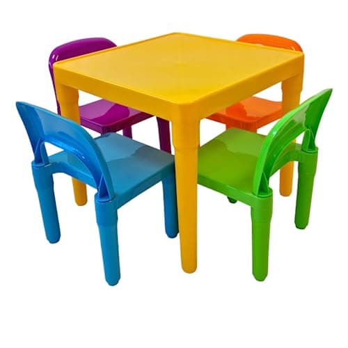 HH Home Hut Kids Plastic Table and Chair Set Toddler Activity Play — view 4