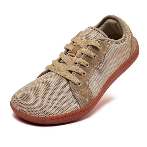 HOBIBEAR Unisex Wide Barefoot Shoes for Men Women Outdoor Trail Running Minimalist Walking Shoes Lightweight and Breathable(Brown,9 UK)