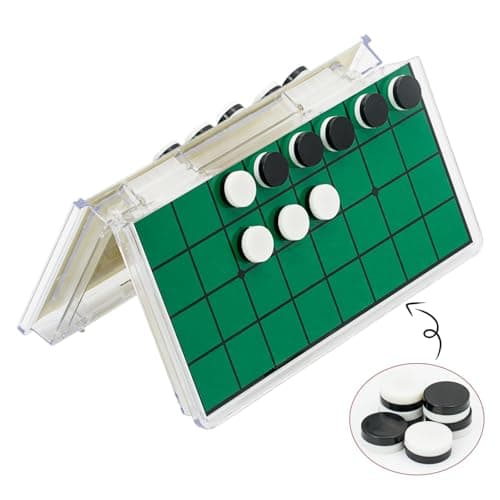 KOKOSUN Reversi Board Game Set -15 Centimeters, Mini Magnetic Folding Portable Travel Board Game for Kids - Pocket Crystal Style — view 2