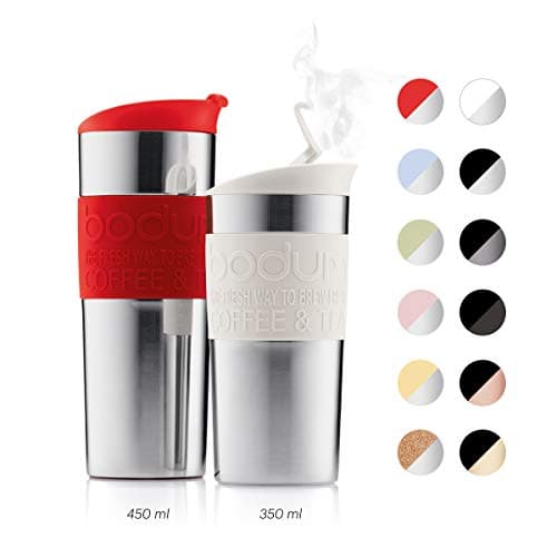 Bodum Vacuum Travel Mug, Flip Lid, Stainless Steel, Gold, 1 Count, 0.35 l (Pack of 1) — view 2