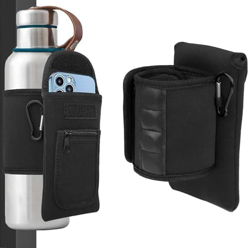 Magnetic Gym Bag Water Bottle Holder with Pockets for Sports Travel Work