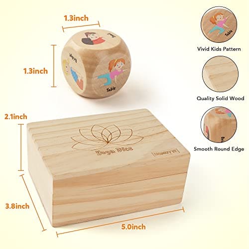 Homotte Wooden Yoga Dice Set for Kids — view 3