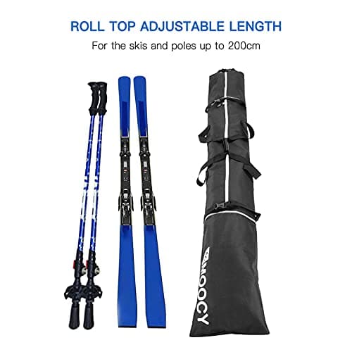 HUIOP Ski and Boot Bag Combo Portable Ski Storage Bag Travel Bags Waterproof Padded Boots Large Capacity Clothing Rack Organizer Se adap — view 5