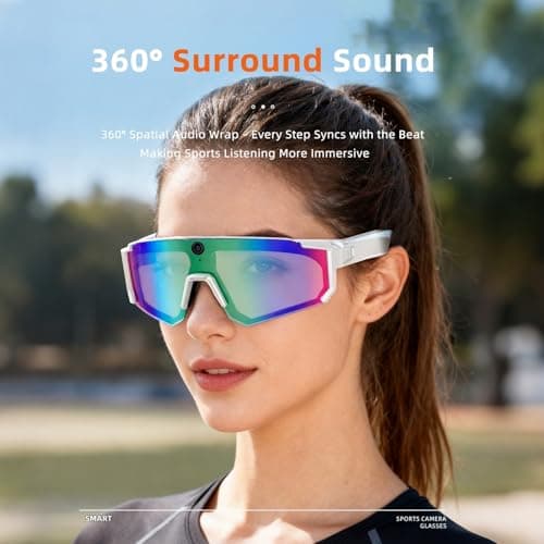 QQCHGOL 2026 4K Al Camera Glasses,8MP Smart Bluetooth Sport Cycling Eyewear — view 4