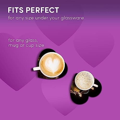 2 x Heart Coasters - Circus Tent Lights Festival Cork Backed MDF Glossy Tea Coffee Accessory #50534 — view 6