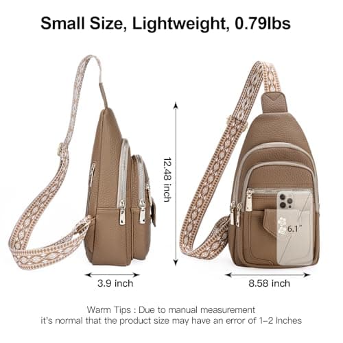 GAEKEAO Sling Bag Crossbody Bags for Women Vegan Leather Fanny Pack Chest Travel Anti Theft Purse Shoulder Bag Handbags Gifts — view 4