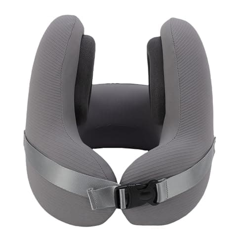 Travel Neck Pillow Memory Foam Noise Canceling Earmuffs U Shaped Neck Support Pillow for Airplane Travel Home Relaxation Nylon ABS Skin Friendly Fabric Adjustable Strap