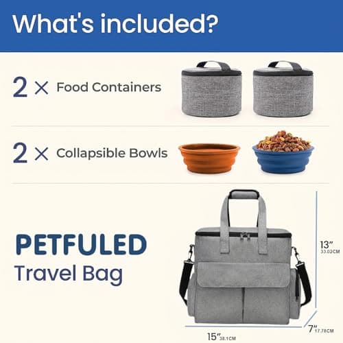 Dog Travel Bag Airline Approved, Pet Weekender Set with Collapsible Bowls — view 2