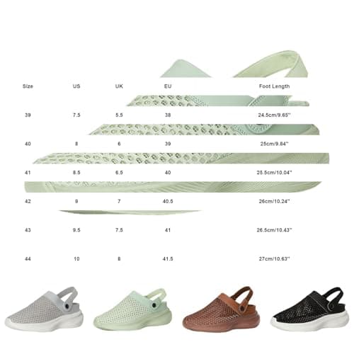 Mens Wide Fit Sandals Mesh Hollow Sliders Back Strap Closed Toe Slippers ArchSupport Orthopedic Platform Casual Hiking Walking Outdoor Breathable Lightweight Shoes (Brown, 7.5) — view 6