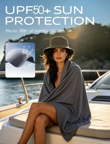 WATER TIME Beach Towel Sand-Free 3x Fast Dry Folds Small, White — view 3