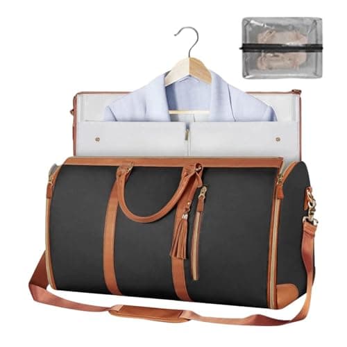 Garment Bag For Travel, Convertible Carry On Garment Bag, Large Capacity Travel Duffel Bags With Shoe Pouch, 2 In 1 Hanging Suitcase Suit Bag For Women & Men