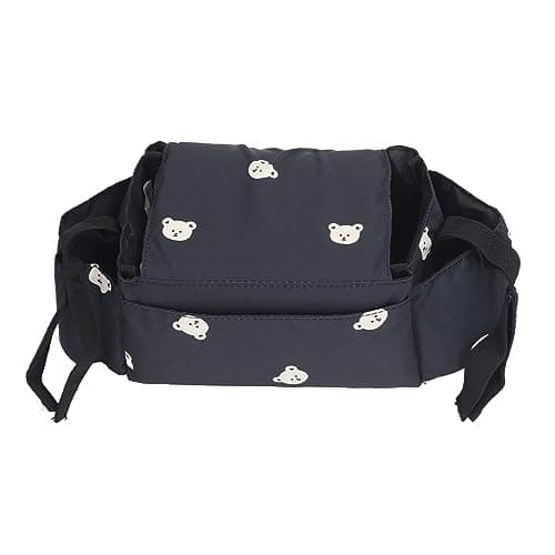 Baby Stroller Bag 15 Compartment Large Capacity Storage Organizer (Black) — view 4