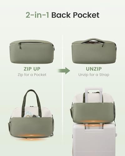 LOVEVOOK Women Gym Duffel Bag, Sports Travel Holdall with Shoe Compartment — view 5