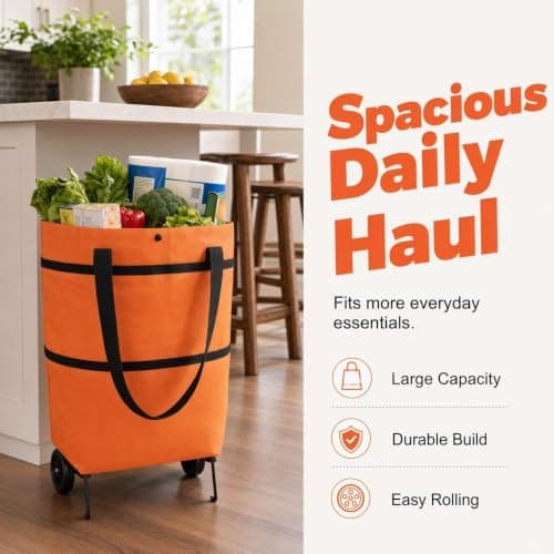 Foldable Shopping Bag with Wheels – Large Capacity Shopping Cart — view 4