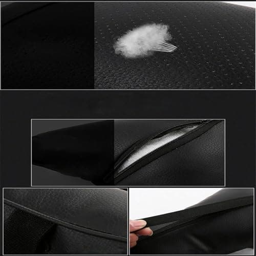 2 Pieces Car Neck Pillows for Lexus ES Sedan ES Hybrid/ES 200 /ES 240, Ergonomic Memory Foam Neck Support Cushion Pillow PU Leather Seat Head Neck Rest Cushion for Travel Driving, C/Beige — view 6