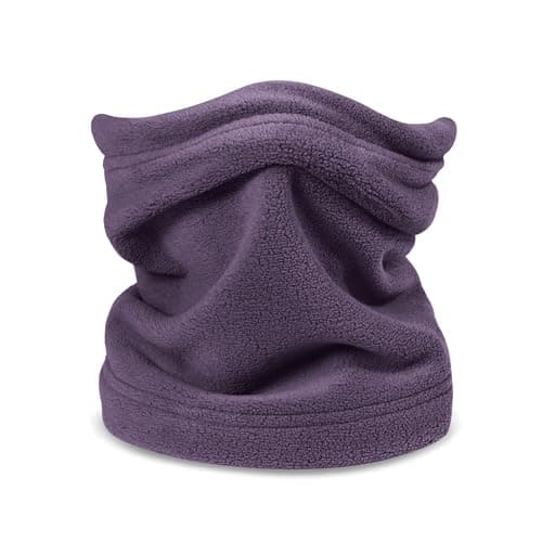 Clakllie Warm Polar Fleece Neck Gaiter Thermal Snood for Men Winter Face Mask Windproof Bandana Adjustable Face Covering Scarf for Skiing Motorcycle Outdoor Sports Running Cycling,HB25W1-Purple — view 4