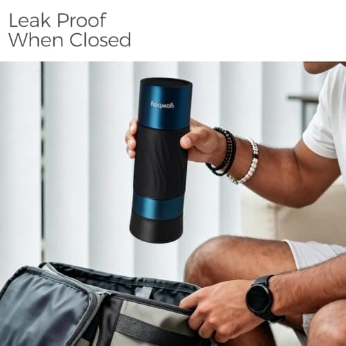 Yawbay Travel Coffee Mug with 360°Lid, Travel Coffee Tumbler 16 oz Leak Proof, Stainless Steel Insulated Travel Mugs for Hot and Cold Spill Proof Leak Proof(MetPaintBlue) — view 6