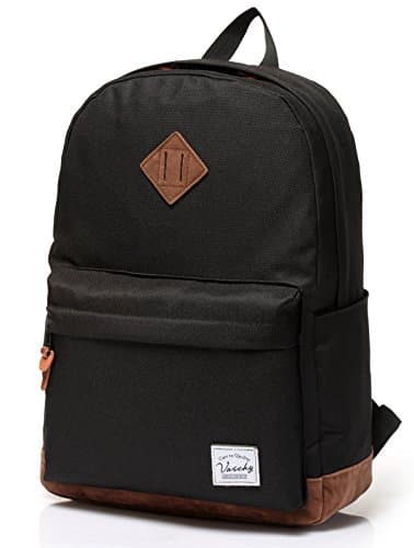 Backpack for Men and Women, VASCHY School Backpack, Laptop Backpack, Leisure Backpack, black, standard size, Daypack Backpacks