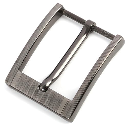 Trpoey Metal Zinc Alloy Belt Buckle 40mm Pin Buckle Head, 1.57 Inches Single Prong Square Replacement Buckle for Men Women Belt, Classic Style DIY Replacing Old Belts (Laser Black)